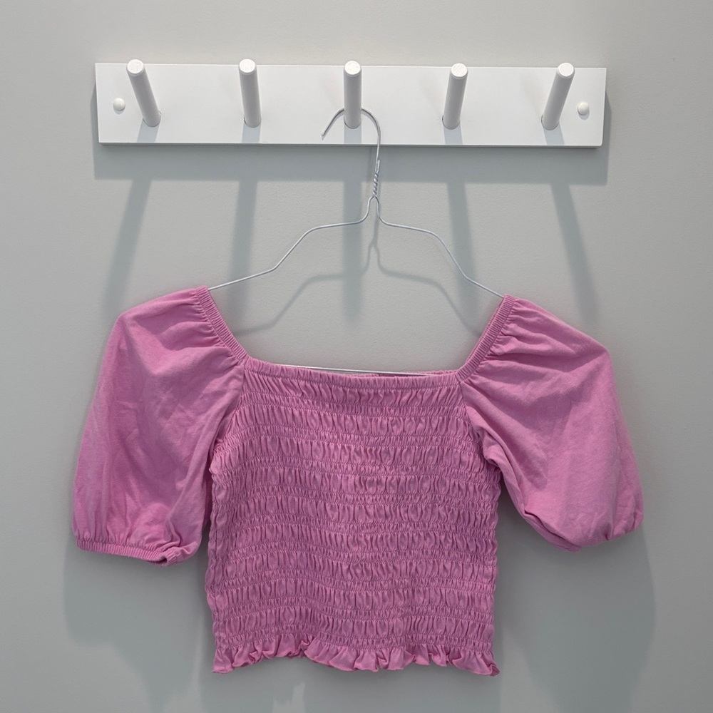 GAP Kids Pink Smocked Top